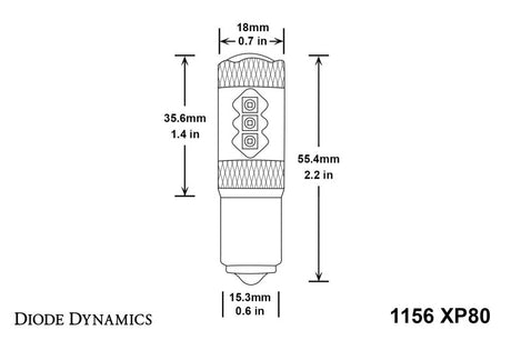 Diode Dynamics 1156 XP80 LED - Amber (Single)