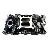 Edelbrock Chevy SB Performer EPS Manifold w/ Oil Fill Tube - Black Plasma