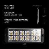 Putco Stinger PRO 12 5in LED Lighthead - (Amber)