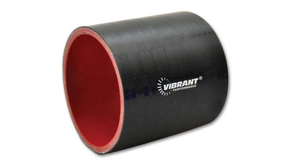 Vibrant Silicone Straight Hose Coupler 3.75in ID x 3.00in Long - Gloss Black