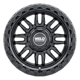 Weld Off-Road Swift 17x9in - 8x165.1 BP - ET-12 - 125.1mm CB - Gloss Black Wheel & Ring