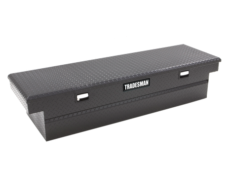 Tradesman Aluminum Single Lid Cross Bed Truck Tool Box (71in.) - Black