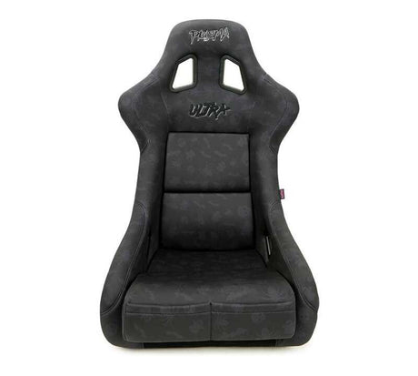 NRG FRP Bucket Seat (Large) Prisma Edition w/ Orange Pearlized Back - Spooky Edition (Spiders/Bats)