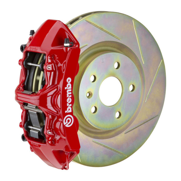 Brembo 05-14 Mustang GT Excl non-ABS Equipped Fr GT BBK 6Pist Cast 355x32 1pc Rtr Slot Type1-Red