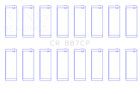 King Engine Bearings Ford (USA) Eng 445 T/D (Size +0.10) Connecting Rod Bearing - Set of 8 Pairs