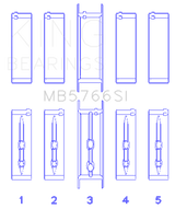 King Engine Bearings GM LS1/2/4/6 (Housing Bore +.010) (Size .010 Oversized) Main Bearing Set