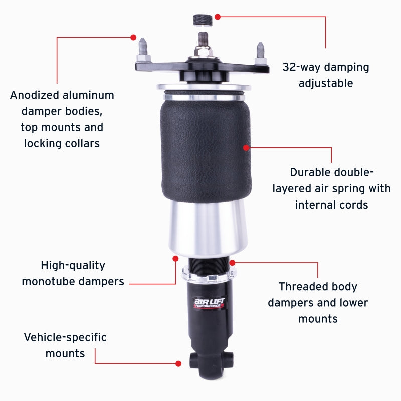 Air Lift Performance 15-21 Subaru WRX (VA) / 15-21 Subaru WRX STI (VA) Rear Air Suspension Kit