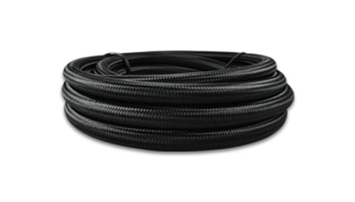 Vibrant - 8 AN Black Nylon Braided Flex Hose w/PTFE Liner (150ft Roll)