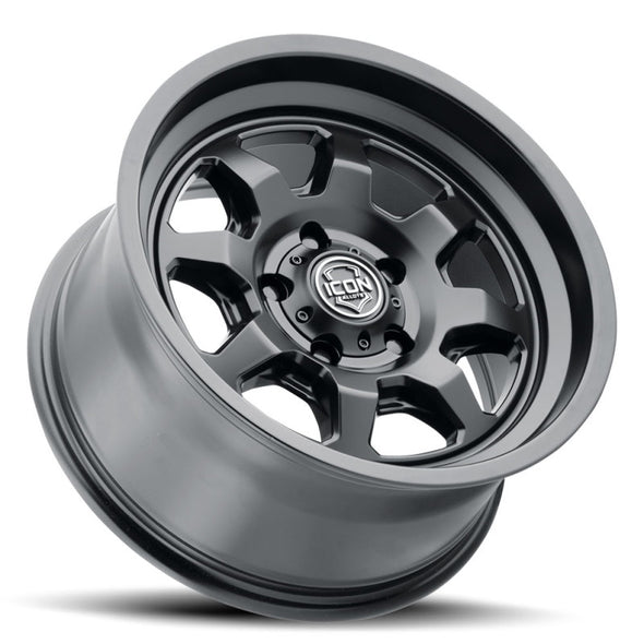 ICON Nuevo 17 X 8.5 6 X 5.5 0mm Offset 4.75in BS Satin Black