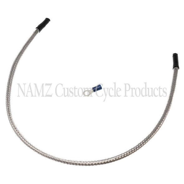 NAMZ Oil Sendin Harness Cover (SS Braided & Clear Coated - Stock Length)