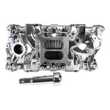 Edelbrock Chevy SB Performer EPS Intake Manifold w/ Oil Fill Tube - Chrome Plasma