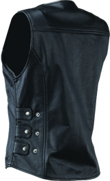 River Road Plains Leather Vest Black Womens - Small