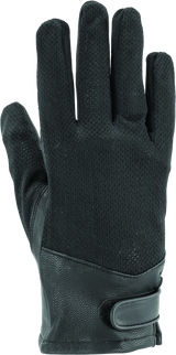 River Road Pecos Leather Mesh Gloves Black - Small