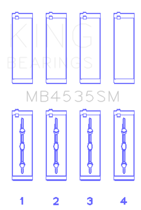 King Engine Bearings Mercedes M276 V6 (Size STD) Main Bearing Set
