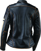 River Road Dame Vintage Leather Jacket Black Womens - Small