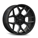 Mayhem Vanquish 8119 22x10 / 6x135/6x139.7 / -19mm Offset / 106.1mm  Hub - Gloss Black Milled