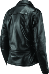 River Road Ironclad Classic Leather Jacket Black Womens - Small