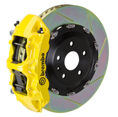 Brembo 15-23 Mustang Front GT BBK 6 Piston Cast 380x34 2pc Rotor Slotted Type1-Yellow