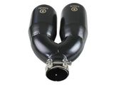 aFe Takeda 2.5in 304 Stainless Steel Clamp-on Exhaust Tip Passenger Side 2.5in Inlet 4inDual - Black