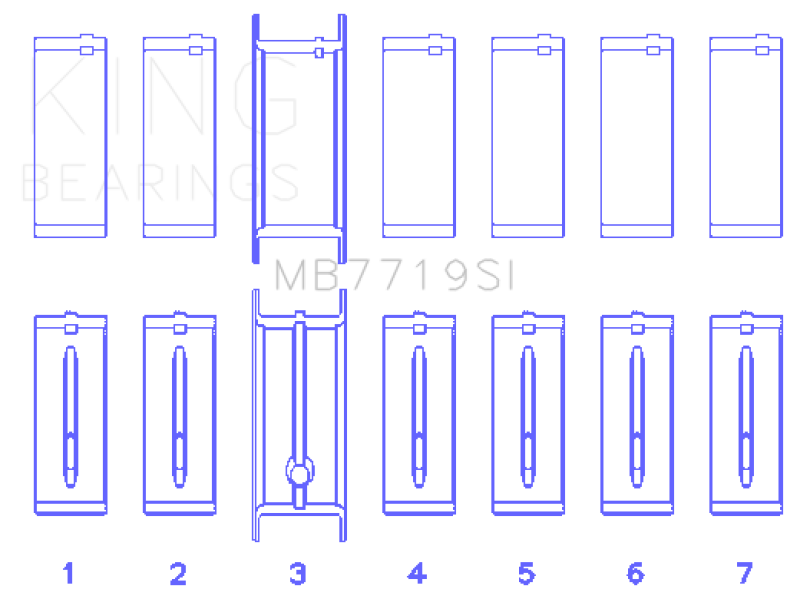King Engine Bearings AMC / JEEP 242CI 4.0L POWER-TEC (Size 0.20 Oversized) Main Bearing Set