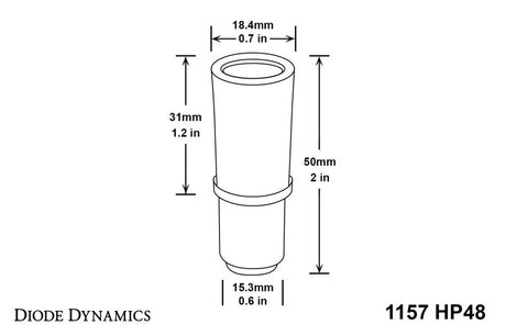 Diode Dynamics 1157 LED Bulb HP48 LED - Red (Single)