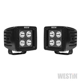 Westin HyperQ LED Auxiliary Lights 3in x 3in cube 20w Flood - Black