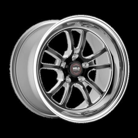 Weld S70 RT-S 15x10in / 5x120.65 BP / 5.5in. BS - Black Center - Polished Shell Wheel