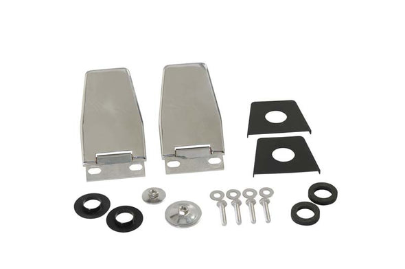 Kentrol 87-06 Jeep Wrangler TJ/YJ Hardtop Liftgate Hinge Pair - Polished Silver