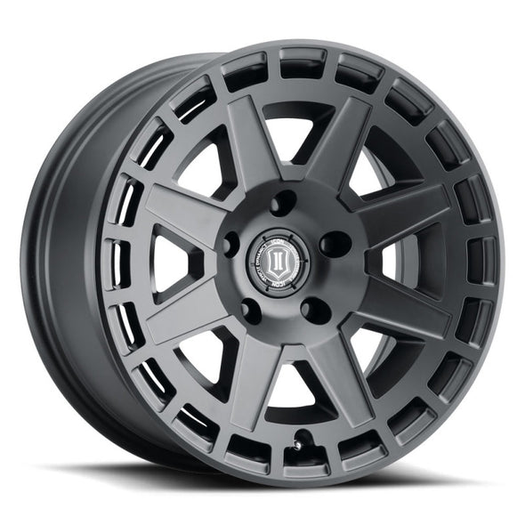 ICON Compass 17x8.5 6x5.5 0mm Offset 4.75in BS Satin Black Wheel