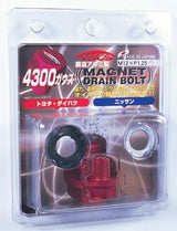 Project Kics Toyota/Daihatsu/Nissan Red Magnetic Drain Bolt - M12X1.25