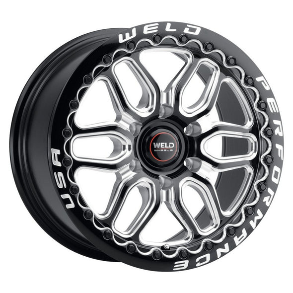 WELD Laguna 6 Beadlock Drag Gloss Black Wheel with Milled Spokes 17x10 | 6x135BC | +43 Offset | 7.25 Backspacing - S90370089P42 (f-150)