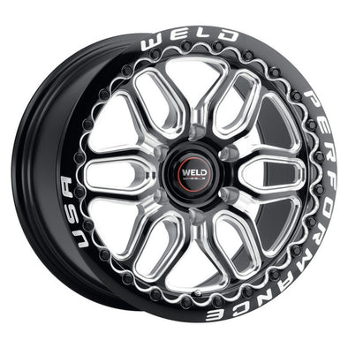 Weld Racing 17x10 Laguna 6 Bead Lock 6x135 BP 42 Offset 7.25 BS 87.1 Bore - Gloss Black MIL