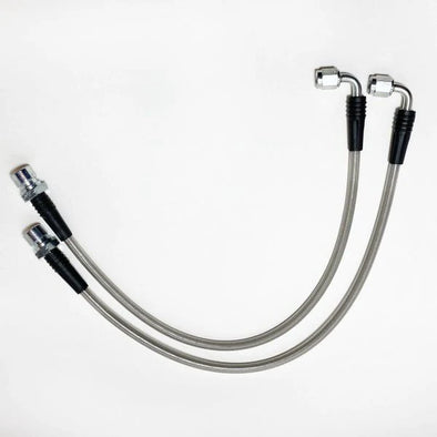 S550 & S650 Mustang F3/XS3 Rear Brake Line Kit +9" From Stock Length -03AN 90° Female on Caliper End, 010-0250R9