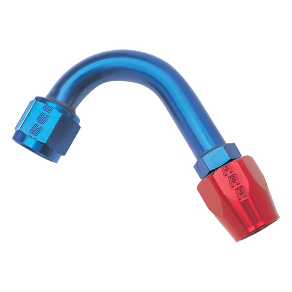 Russell Performance -10 AN Red/Blue 120 Degree Full Flow Hose End (1-1/4in Centerline Radius)