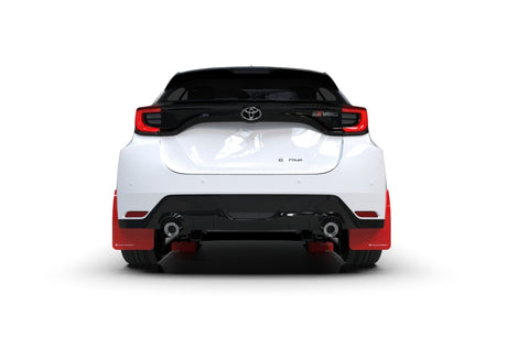 Rally Armor 20-26 Toyota GR Yaris Red Mud Flap w/White Logo