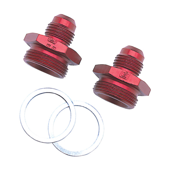 Russell Performance -6 AN Carb Adapter Fittings (2 pcs.) (Red)