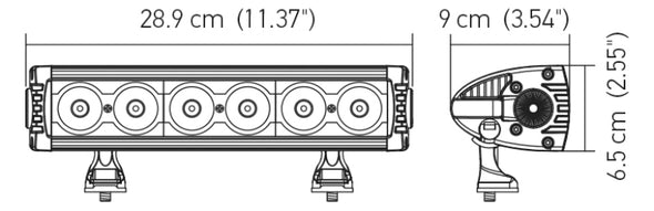 Hella Value Fit Design 11in - 60W LED Light Bar - Combo Beam