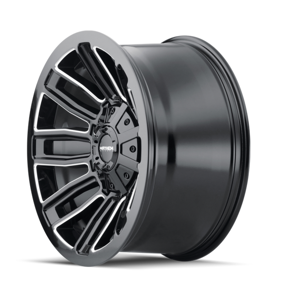 Mayhem 8108 Decoy 20x10 / 5x139.7 BP / -19mm Offset / 110mm Hub Black w/ Milled Spokes Wheel