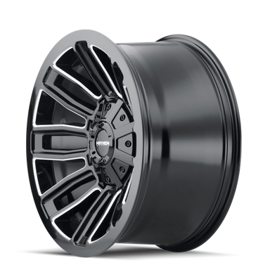 Mayhem 8108 Decoy 20x9 / 8x165.1 BP / 18mm Offset / 130.8mm Hub Black w/ Milled Spokes Wheel