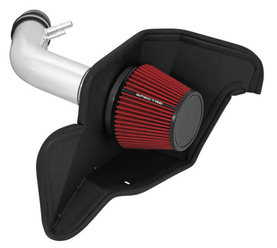 Spectre 15-16 Ford Mustang V6-3.7L F/I Air Intake Kit - Polished w/Red Filter