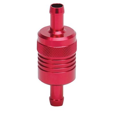 Russell Performance Red Street Fuel Filter (3in Length 1-1/8in diameter 3/8in inlet/outlet)