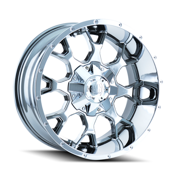 Mayhem 8015 Warrior 20x9 / 8x180 BP / 18mm Offset / 124.1mm Hub Chrome Wheel