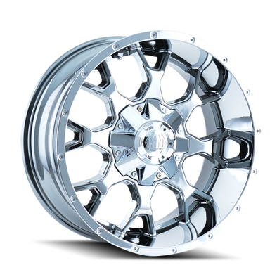 Mayhem 8015 Warrior 20x9 / 8x180 BP / 0mm Offset / 124.1mm Hub Chrome Wheel