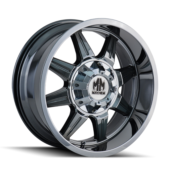 Mayhem 8100 Monstir 20x10 / 6x135 BP / -12mm Offset / 106mm Hub Chrome Wheel