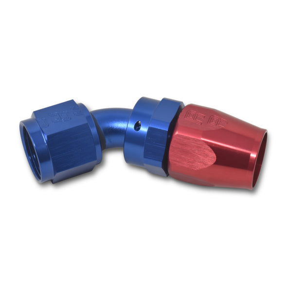 Russell Performance -4 AN Red/Blue 45 Degree Full Flow Hose End