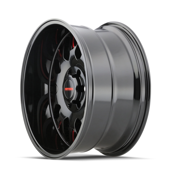 Mayhem 8110 Tripwire 20x9 / 6x139.7 BP / 18mm Offset / 106mm Hub Black w/ Prism Red Wheel