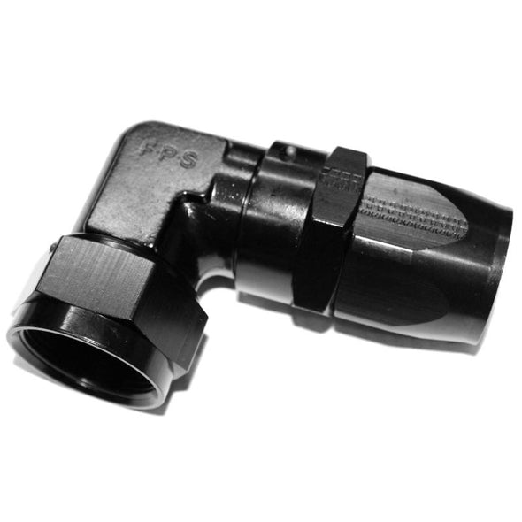 Fragola -12AN x 90 Degree Low Profile Forged Hose End - Black