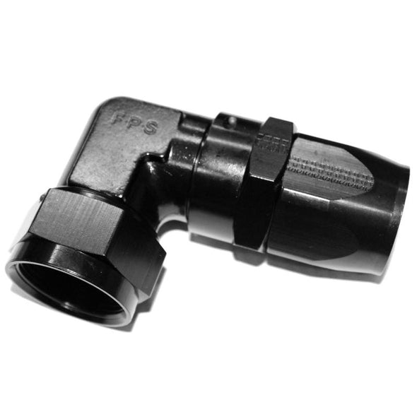 Fragola -20AN x 90 Degree Low Profile Forged Hose End - Black