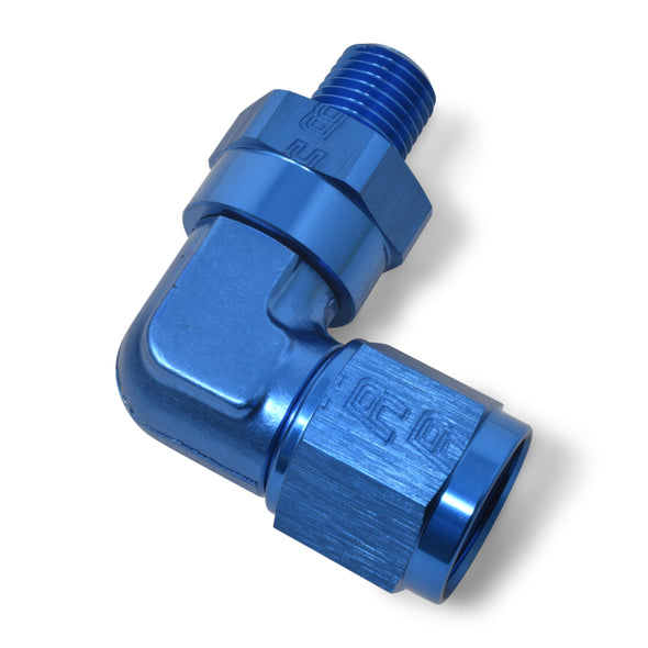 Russell Performance -8 AN 90 Degree Female to Male 3/8in Swivel NPT Fitting