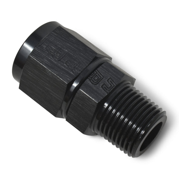 Russell Performance -8 AN Straight Female to 3/8in Male NPT Fitting (Black)